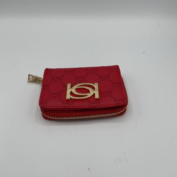BEBE Nina Red Compact Zip-Around Wallet NWT MSRP $49.00 - Picture 2 of 7
